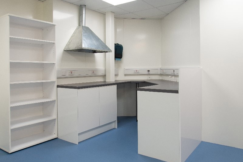Puretone Lab Fit Out With Altro White Rock Hygienic Cladding