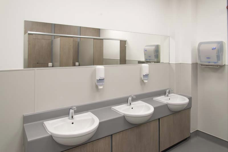 Contemporary Washroom Toilet Refurbishment for Kent Pharmaceutical 