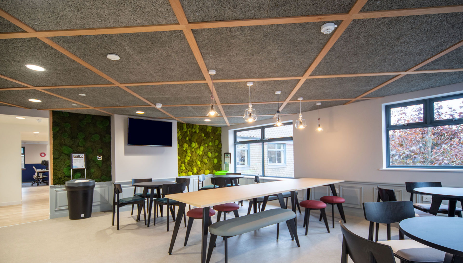 Suspended Ceiling within a Canteen Area